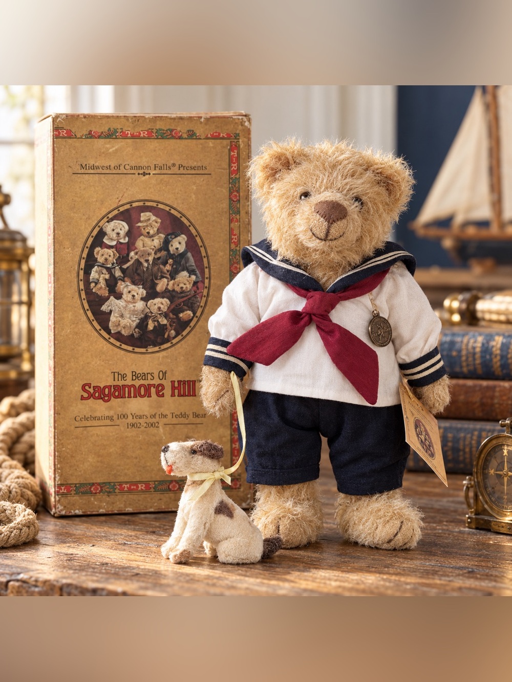 Midwest of Cannon Falls Sagamore Hill Archibald Sailor Bear with Dog Boxed